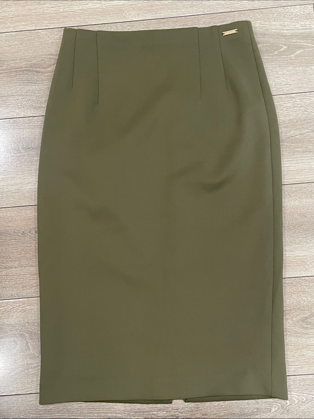 Tahari Olive Green Pencil Skirt